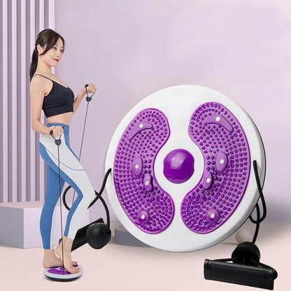 Ab Twister Board,Exercise Waist Twisting Disc with 8 Magnets Fitness Twister with Handles Trims Waist Slimming Balance Rotating Disc Multi-functional Twist Board Exercise with Massage Foot Sole