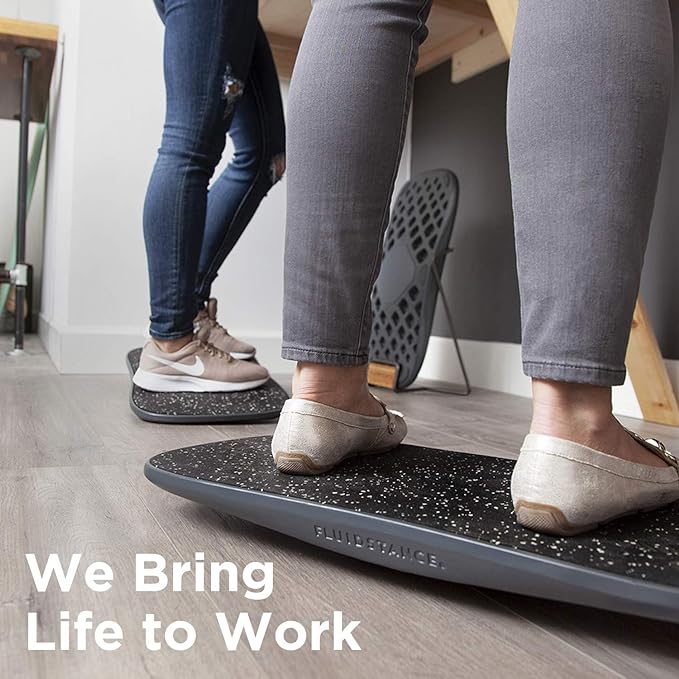 FluidStance Plane Standing Desk Balance Board - 360 Degree Rocker Board for Balance, Fatigue, and Desk Exercise - Sustainably Made, Anti Slip Wobble Balance Board - Premium Standing Desk Accessories