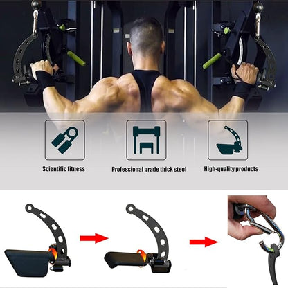 KORIKAHM Home Gym Fitness Spreader Bar, Multi-Grip Wide Lat Pull Down Bar, Neutral Grip Handle, Lat Pulldown Attachments Long Bar for Cable Pulley System Machine, T-bar Row Landmine Attachment