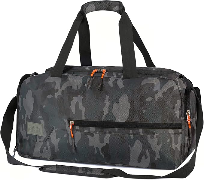 Water Resistant Sports Gym Travel Weekender Duffel Bag with Shoe Compartment