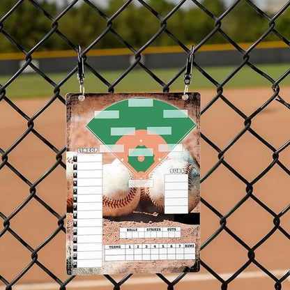 Magnetic Baseball Clipboard for Coaches,Dry Erase Softball Baseball Lineup Board for Dugout,Baseball Scoreboard with 60 Lineup Cards Baseball Equipment Accessories for Baseball Coach Gifts