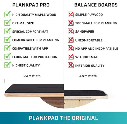 Plankpad Pro Get fit Playing Games & Workouts; Plank & Balance Board with free iOS/Android App & 10 Games; Dynamic Abs & Core Fitness Training; Only 3 Minutes a Day