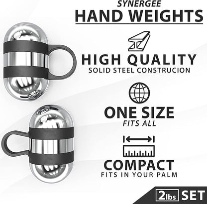 Synergee Cardio Hand Weights. Steel Hand Weights Dumbbell 1lb, 1.5lb 1.5lb and 2lb Sets