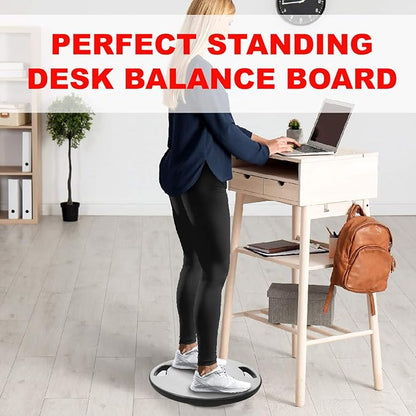 Yes4All Upgraded Wobble Balance Board, 16.34" TPE Non-slip, Stability Board for Home Gym, Standing Desk & Physical Therapy