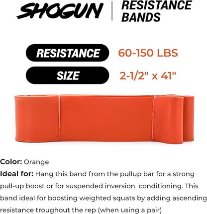 Resistance Bands - Heavy Duty Resistance & Stretch Bands for Exercise. Ideal for Pull-up Assistance, Body Stretching, Power-Lifting, Resistance Training. Shogun Sports Resistance Bands for Working Out