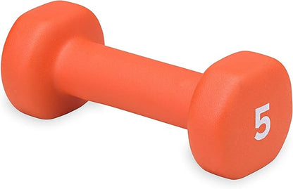 Dumbbell Hand Weight (Sold in Singles) - Neoprene Coated Exercise & Fitness Dumbbell for Home Gym Equipment Workouts Strength Training Free Weights for Women, Men