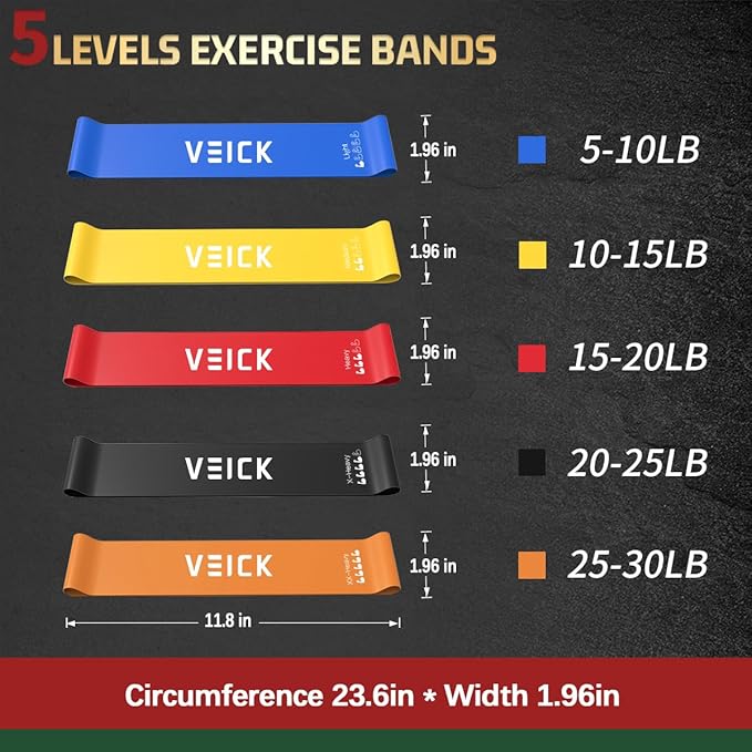 VEICK Resistance Bands, Exercise Bands, Workout Bands, Resistance Bands for Working Out with Handles for Men and Women, Exercising Bands for Fitness Weights Work Out at Home