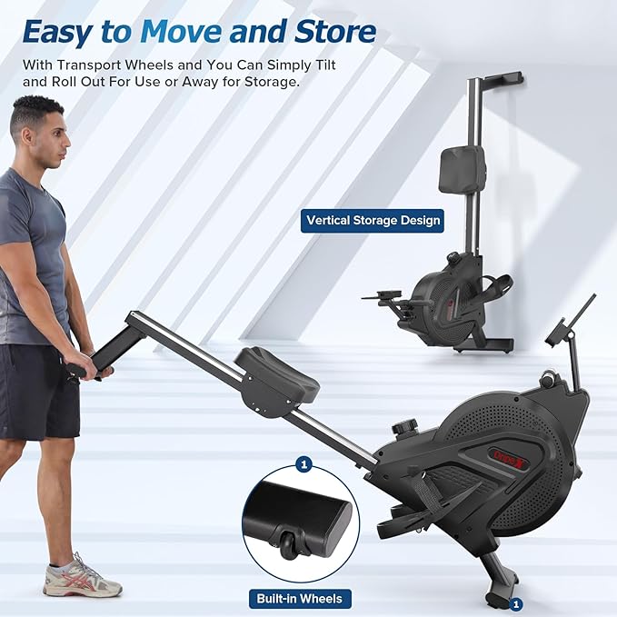 Dripex Rowing Machines for Home Use 350 LBS, 16 Levels