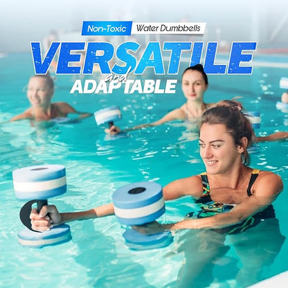 Water Dumbbells Set for Pool Weights - Aquatic Fitness Weights for Effective Water Workouts, water aerobics weights & Therapy - Celebrate Health and Wellness with pool exercise equipment for adults