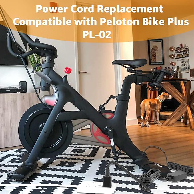 Charger for Peloton Bike Plus Power Cord, Replacement for Peloton Bike Plus Fitness Bike Console Power Cord (NOT for Original Bike), ONLY Compatible with PL-02