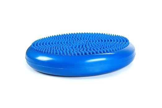 Cando-30-1870B Inflatable Balance Disc for Balance Training, Proprioception, Strengthening Lower Extremities, Posture, Back Pain, Stress Relief, Restlessness and Anxiety. Blue, 14” Diameter