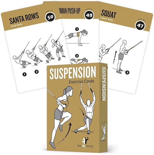 Suspension Workout Cards, Instructional Fitness Deck for Women & Men, Beginner Fitness Guide to Training Exercises at Home or Gym (Suspension, Vol 1)