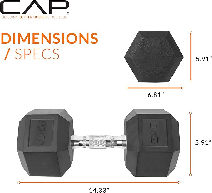 CAP Barbell Coated Dumbbell Weight Pairs | Multiple Options