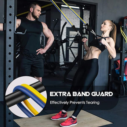 VEICK Resistance Bands, Exercise Bands, Workout Bands, Resistance Bands for Working Out with Handles for Men and Women, Exercising Bands for Fitness Weights Work Out at Home