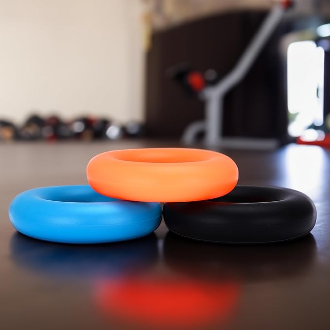 Steady Doggie Strengthener Grip Rings Set of 3 - Silicone Grip Strength Trainer for Sports & Rehabilitation - Durable 30, 40 and 50 Lb - Multicolor - Ideal for Men, Women, Teens, and Seniors