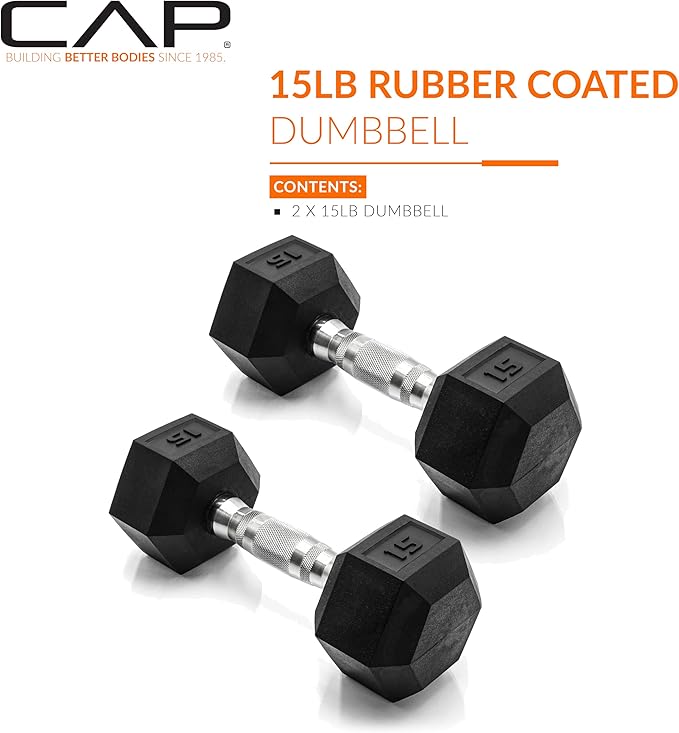 CAP Barbell Coated Dumbbell Weight Pairs | Multiple Options