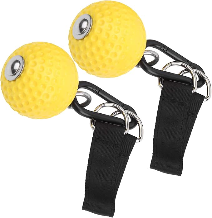 Health Gear Pull Up Grips Ball Grip Strength Trainer, Climbing Grip Strength Training Pull Up Grips Handles, Cable Machine Attachments, Pull Down Attachment for Hand Wrist Finger