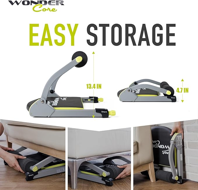 WONDER CORE SMART, Ab Workout Equipment, Ab Crunch Machine for Stomach Workout, Ab Core Trainer Abdominal Machine, Sit Up Machine & Exercise Equipment, Fitness Equipment for Home Gym