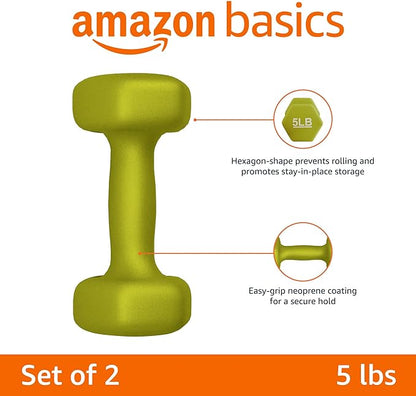 Amazon Basics Neoprene Dumbbell Hand Weights