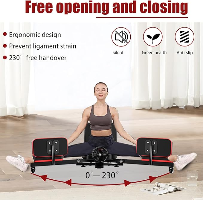 Leg-Stretcher,330lbs Leg Stretcher Split Machine Heavy Duty Steel 230 Degrees