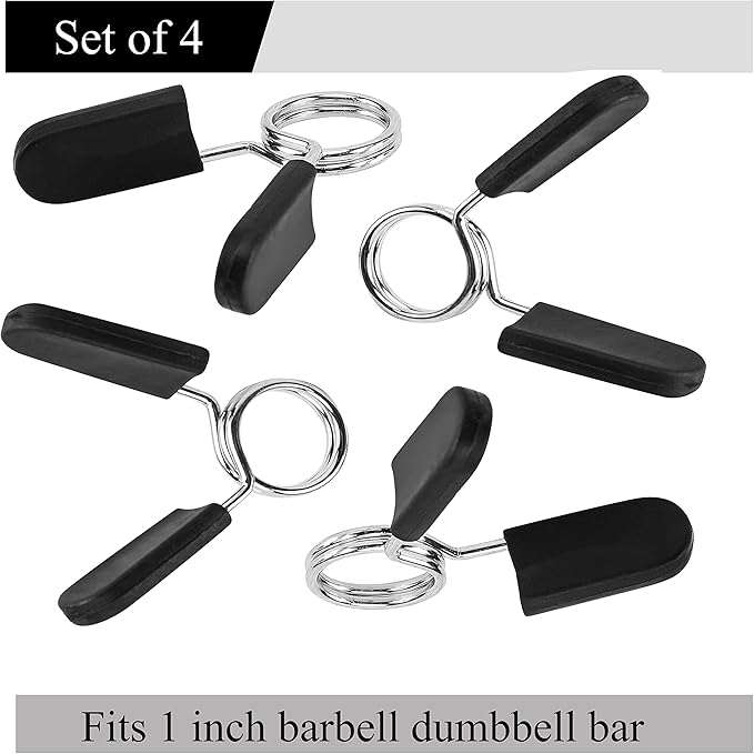 Barbell Clamps Dumbbell Spring Clip Circlip Collars 1 1 Inch