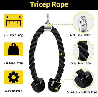 Tricep Press Down Cable Machine Attachment, LAT Pulldown Attachments, Home Gym Accessories, Triceps Pull Down Attachment, Cable Machine Accessories for Home Gym