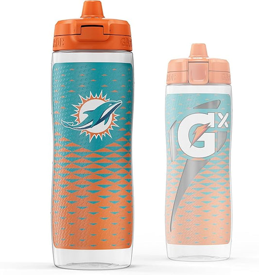 Gatorade Gx NFL Non-Slip Squeeze Bottles, 30 fl oz, Gx Hydration System