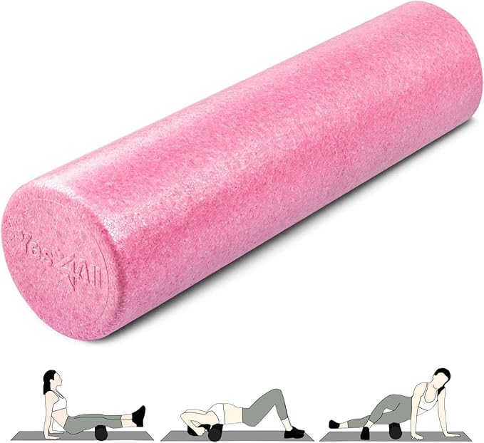 Yes4All High-Density Foam Roller for Back Pain Relief, Yoga, Exercise, Physical Therapy, Muscle Recovery & Deep Tissue Massage - 12, 18, 24, 36 inch