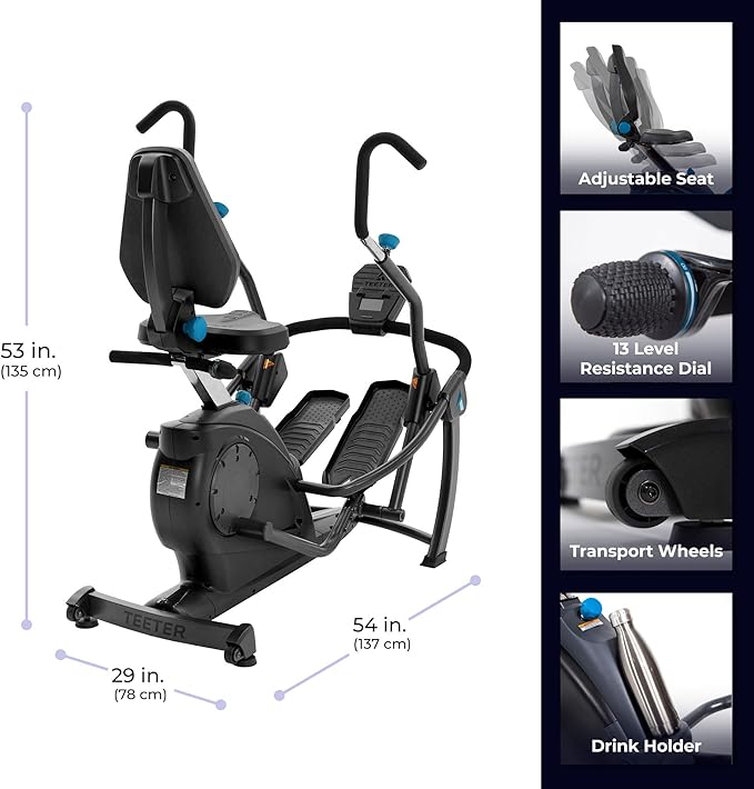 FreeStep LT3 Recumbent Cross Trainer Stepper-Zero-Impact Exercise w/Patented Physical Therapy Stride Technology, Whisper-Quiet, Free App w/Trainer-Led Workouts