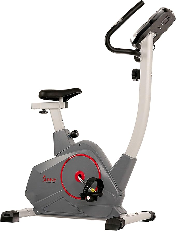 Sunny Health & Fitness Elite Interactive Performance Series Stationary Exercise Upright Bike with Optional Exclusive SunnyFit® App Enhanced Connectivity