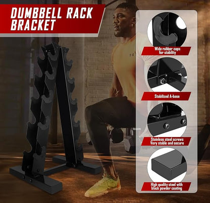 Dumbbell Rack Stand, A-Frame Weight Stand for Dumbbells - Weight Rack for Home Gym (480 LBS Weight Capacity)