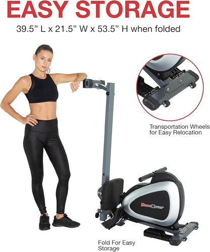 Fitness Reality Magnetic Rowing Machine with Bluetooth Workout Tracking Built-In, Additional Full Body Extended Exercises, App Compatible, Tablet Holder, Rowing Machines for Home Use