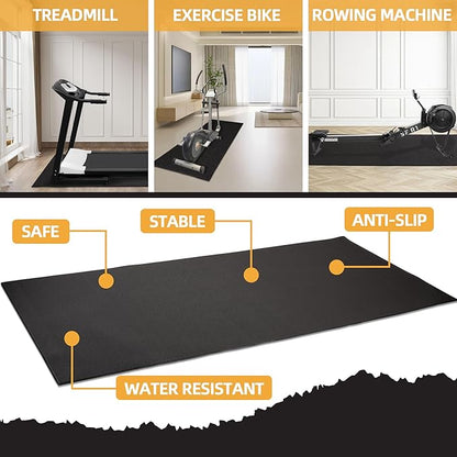 Signature Fitness High Density Home Gym Treadmill Exercise Bike Equipment Mat, 1/4" Thick, Multiple Sizes