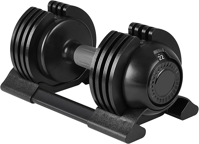 Adjustable Dumbbell 22LB Free Dumbbell Weight Adjust with Handle for Full-Body Home Gym Workouts 13.8 x 6.7 x 6.5INCH