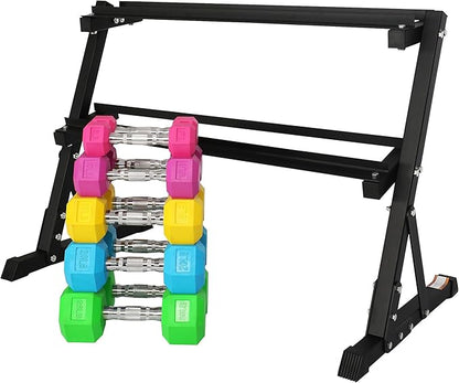 Signature Fitness Colored Rubber Coated Hex Dumbbell Weight Set,Multiple Packages