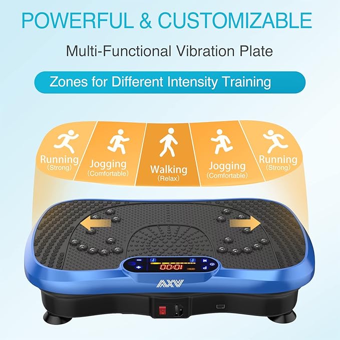 Vibration Plate Fitness Platform Exercise Machine Vibrating Shaking Full Body Shaker Workout Power Waver Vibrate Stand Shake Board Sport Gym for Weight Loss Fat Burner for Women Men