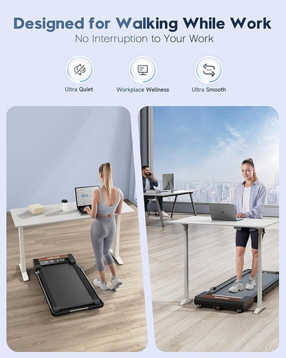 YOSUDA Walking Pad Treadmills -Under Desk Treadmills for Home/Office 265LBS Weight Capacity & Bluetooth Speaker