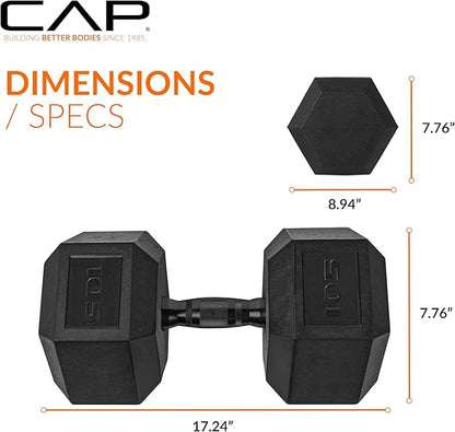 CAP Barbell Coated Hex Dumbbell Weight