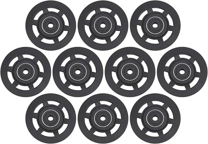 10 Pcs Nylon Pulley Wheel OD 3.7in Nylon Bearing Pulley Wheel for Gym Equipment Smooth Nylon Wheel Replace for Gym Equipment Part Cable Exercise Machine Attachments Used for Wire Rope Traction