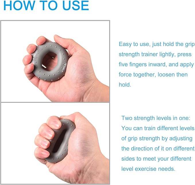 uxcell Hand Grip Strengtheners, Grip Strength Training for Stress Relieve