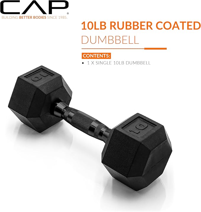 CAP Barbell Coated Hex Dumbbell Weight