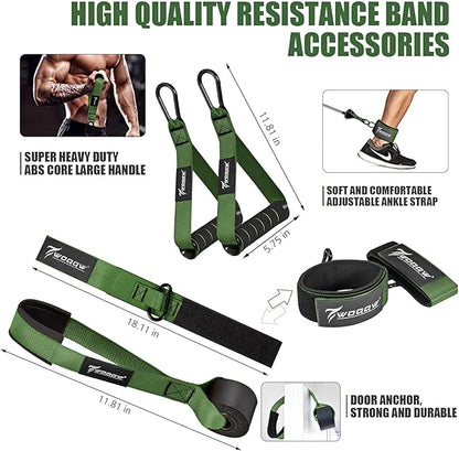 Resistance Bands, 350lbs Heavy Exercise Bands with Handles, Workout Bands Set for Working Out Men, Fitness Weight Bands for Strength Training, Stretching, Slim, Physiotherapy-Home Equipment