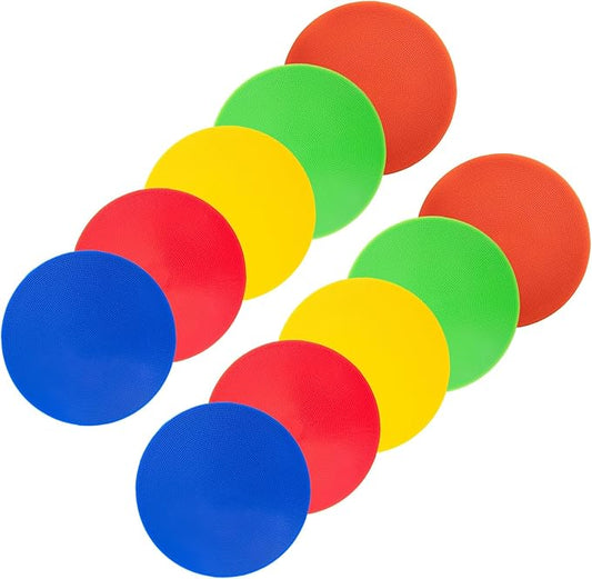 Spot Markers 9 inch Non Slip Rubber Floor Markers Flat Field Cones Poly Dots for Soccer Basketball Sports Speed Agility Training and Drillsi