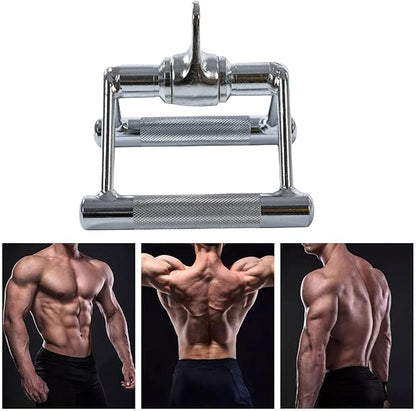 Heavy Duty Double D Handle, Ergonomic Grip V Bar Cable Attachment, Cable Machine Accessories for Home Gym