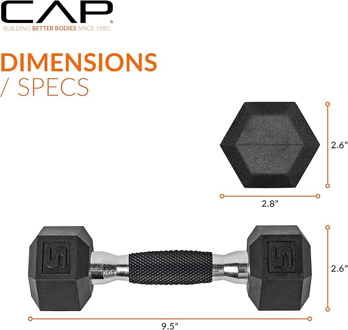 CAP Barbell Coated Dumbbell Set | 50lbs, 100lbs, 150lbs | Multiple Options