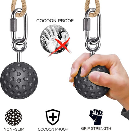 SELEWARE Pull Up Ball Grip, Non-Slip Rock Climbing Holds Pull Up Power Ball for Strength Training Attachment, Neutral Grip Pull Up Handles for Chin Up Bar, Kettlebell, Barbell Home Gym Workout