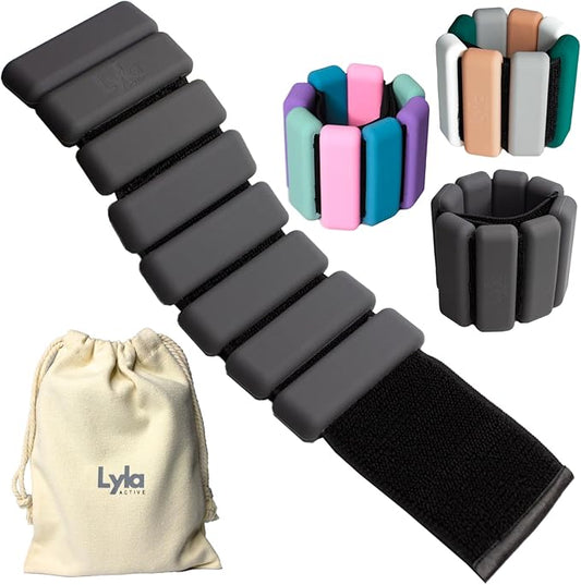 Silicone Ankle Weights for Women & Men, 2 lbs (1lb each) Ankle Wrist Weights for Women, Leg Weights for Women, Ankle Weights for Men, Arm Weights for Women, Walking Weights, Weighted Wristbands