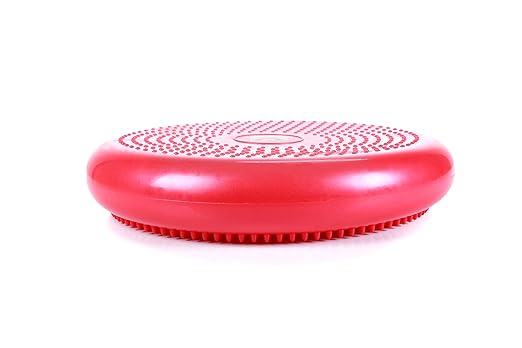 Cando-30-1870 CanDo Inflatable Balance Disc for Balance Training, Proprioception, Strengthening Lower Extremities, Posture, Back Pain, Stress Relief, Restlessness and Anxiety. Red, 14” Diameter