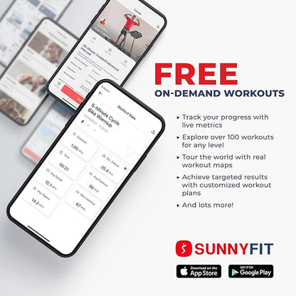 Sunny Health & Fitness Elite Interactive Performance Series Stationary Exercise Upright Bike with Optional Exclusive SunnyFit® App Enhanced Connectivity