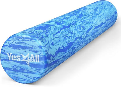 Yes4All Medium-Density EVA Foam Roller for Physical Therapy Round Yoga Back Roller for Muscle Massage, Back Pain Relief